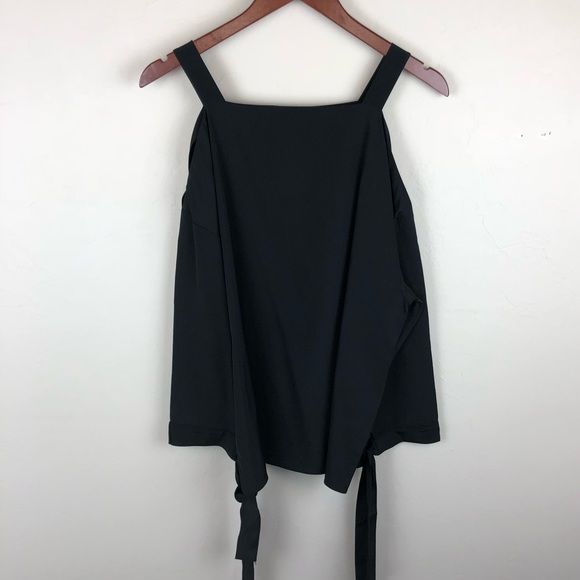 NWT TIBI Cold-Shoulder silk blouse S - Picture 4 of 8